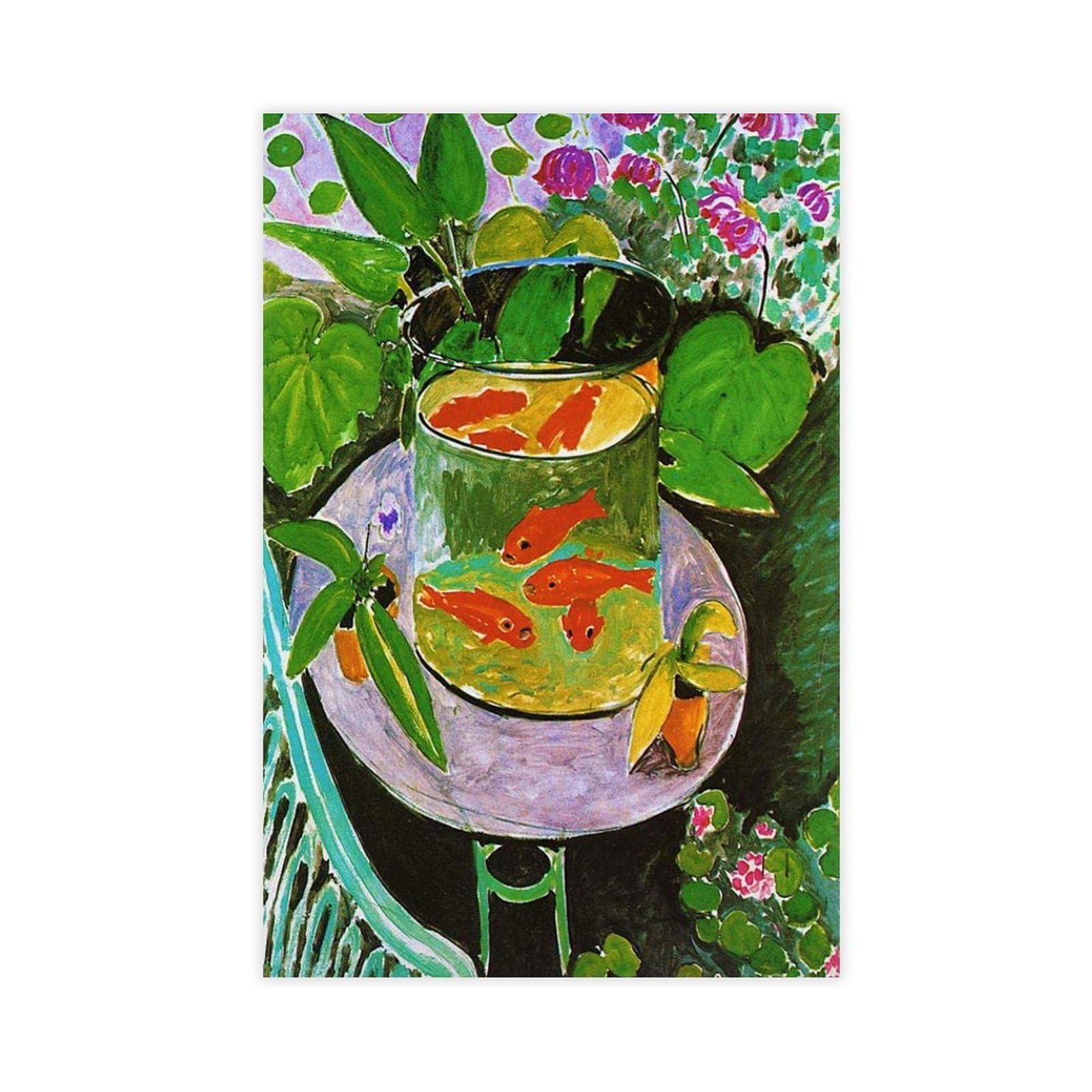 ANFOTCM Henri Matisse Goldfish Poster Print for Teen Boys Room Wall Art Canvas Painting Print 12x18inch(30x45cm)