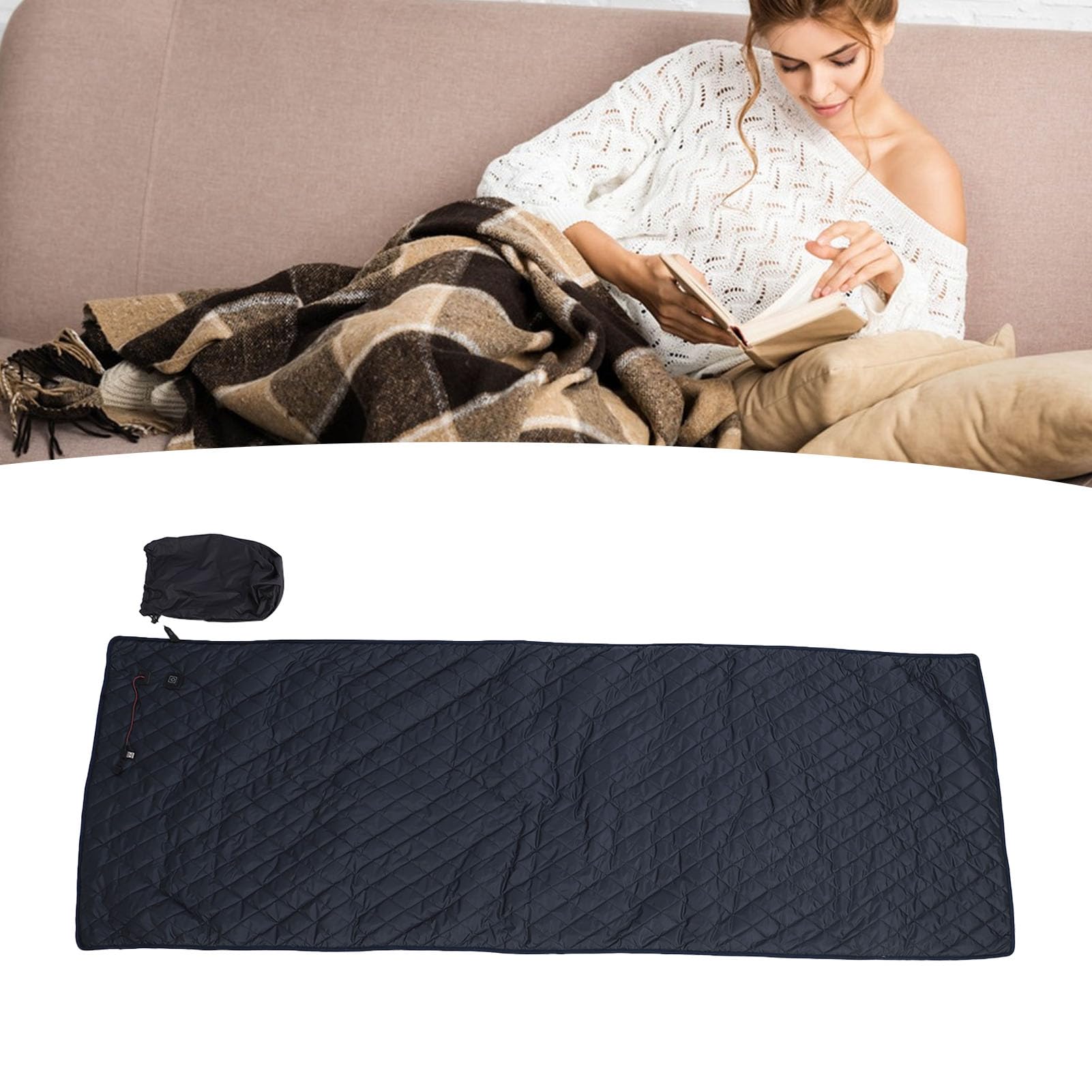 Aramox Coperta Riscaldante Coperta Riscaldata In Fibra Di Poliestere 5V Riscaldata Elettrica USB Morbida Portatile A Riscaldamento Rapido Per Sala Studio Ufficio Domestico E Utenti Anziani (Tipo 1)