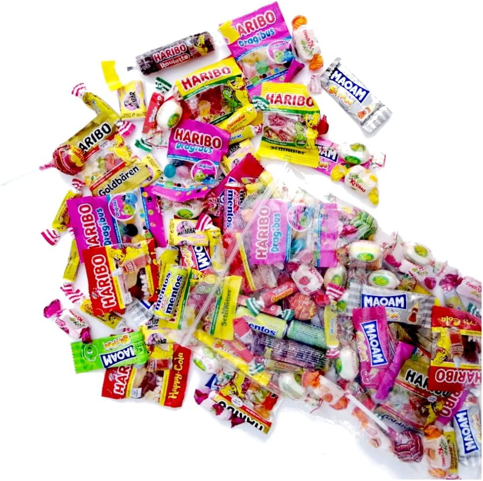 Assortiment Bonbons de Marque - 100 Confiseries pour Petits et Grands dans un Sachet Unique de Qualité - 14 types de Friandises- Classic Bag