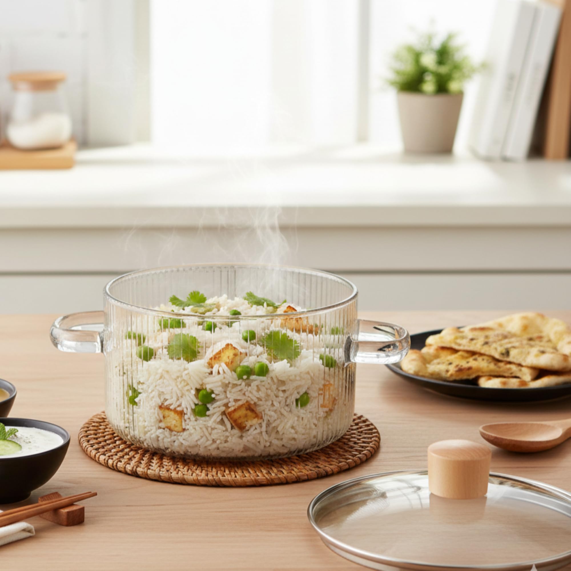 The Better Home Zeno Borosilicate Pot - 2.3L Glass Cookware -9 The Better Home Zeno Borosilicate Pot - 2.3L Glass Cookware -9
