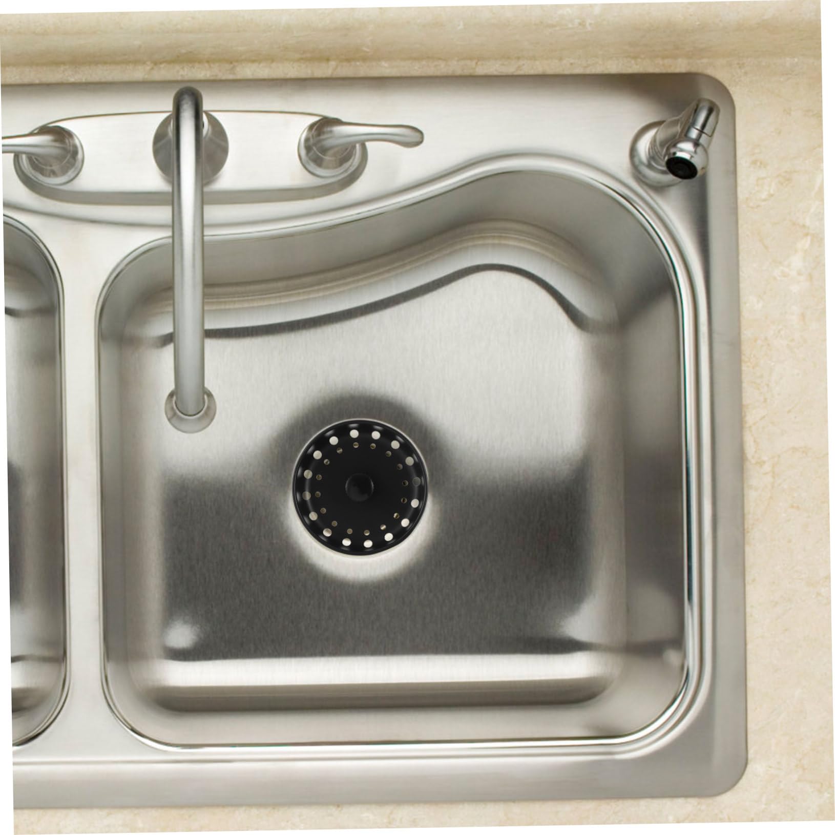 NUOBESTY 5 Sätze Abflusssieb Für Die Küche Spülensieb Wohnung Sinkt Filter Waschbeckenabfluss Abflussstopfen Für Waschbecken Spülsiebe Spülbecken Black Stahl 2 Stück * 5