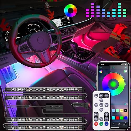 Luces Interiores del Coche, Luces LED para Accesorios de Coche, Regalos Navideños para Hombres, Mujeres, Adolescentes y Niñas, Luces LED Interiores