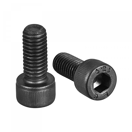 Miniatura 6 de uxcell Tornillos de cabeza de casquillo M8x25mm Tornillos de tapa de acero de aleación de grado 12.9, rosca completa, 10 piezas