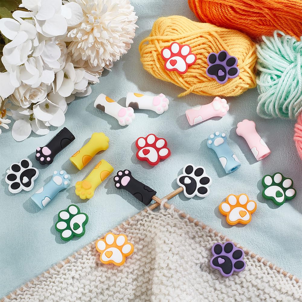 1 Boîte De 18 Bouchons D'Aiguille À Tricoter, Protecteurs De Pointe D