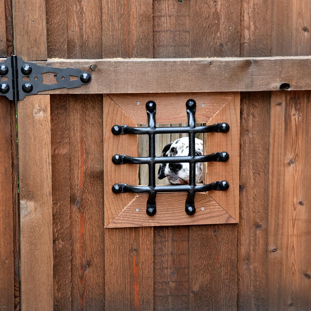 Ozco 56660 Ornamental Gate Accent - Speak Easy, Black Galvanized Steel (1 per pack)