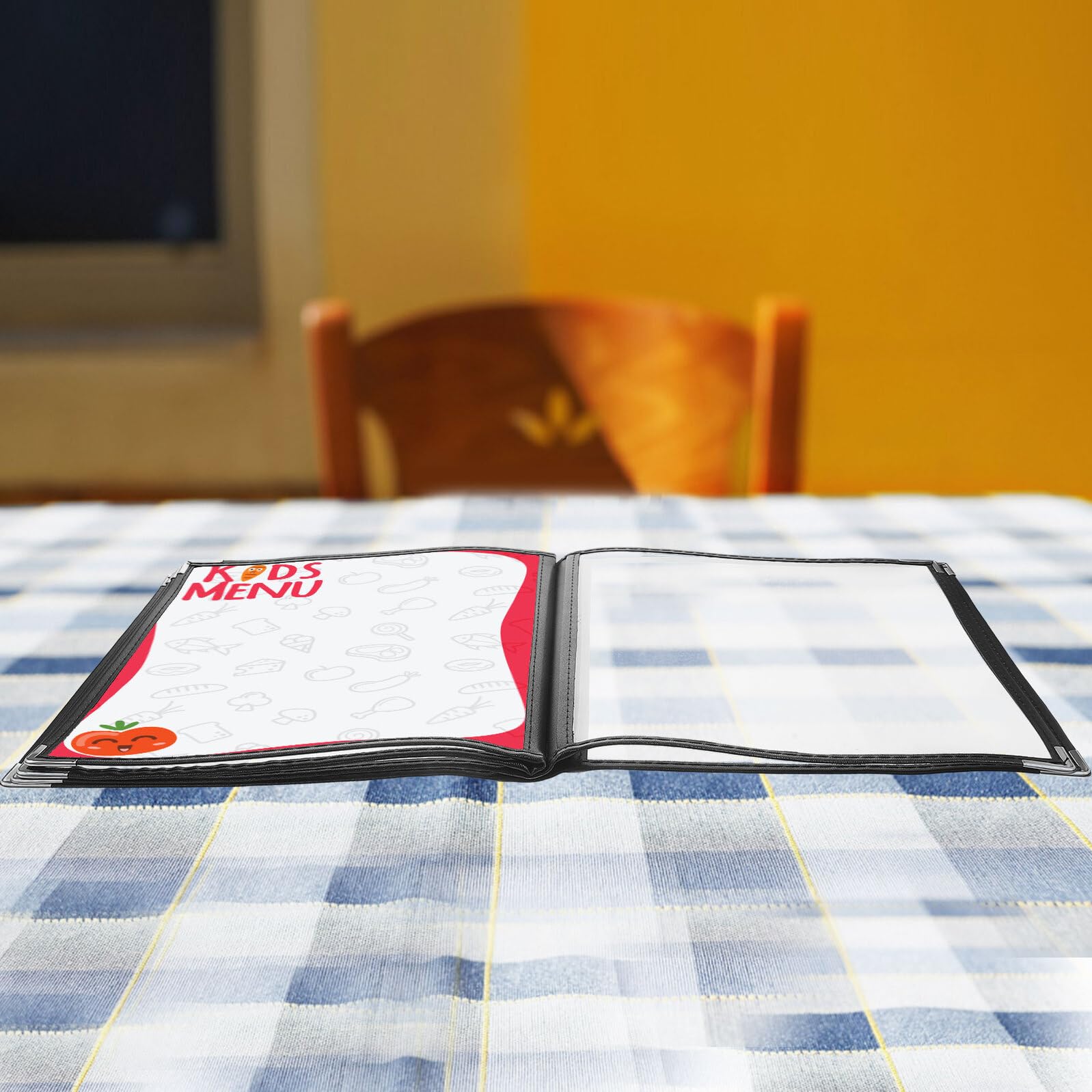 Porta Menù Trasparente 6 Pagine Cartelle Menu Ristorante in Pvc Resistente per Carta Vini e Bevande Uso Professionale Horeca