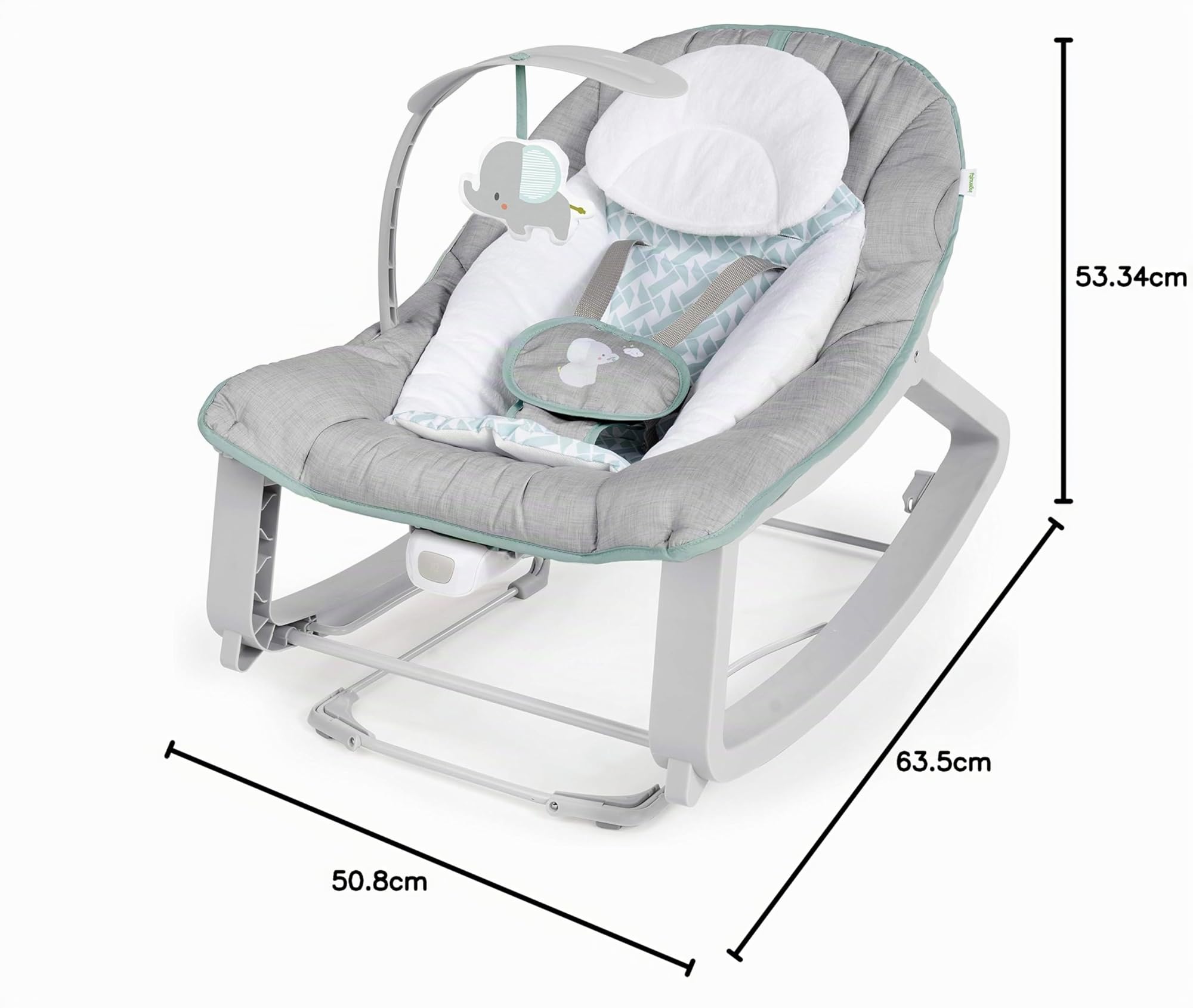 Ingenuity, Hamaca Mecedora para Bebés 3en1 Keep Cozy - Weaver, Vibraciones Relajantes, Arco de Juguetes, Arnés de 5 Puntos, 2 Reclinaciones, Unisex, desde recién nacidos hasta los 18 kg