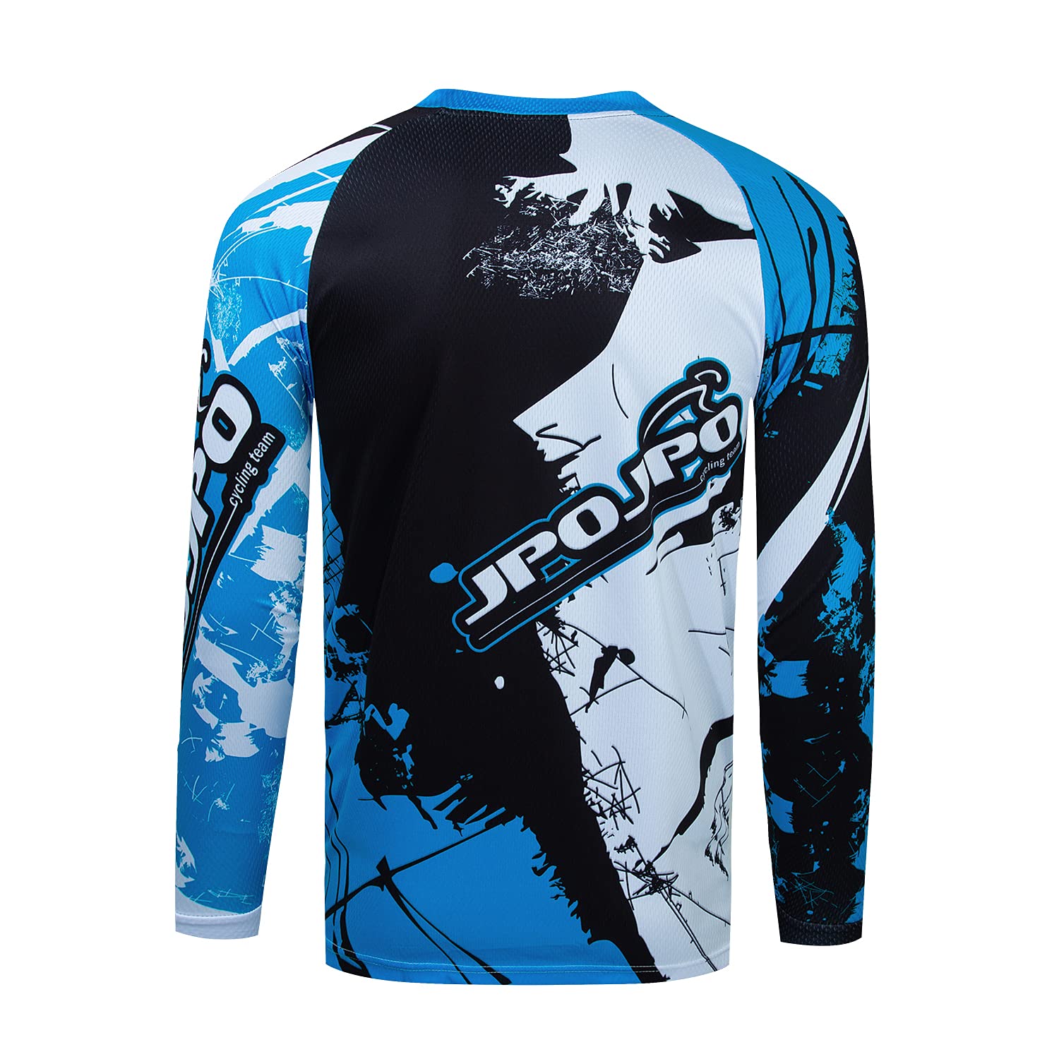 JPOJPO Men's Mountain Bike Jersey Long Sleeve MTB Off-Road Racing Downhill Motocross Shirts Quick Dry&Moisture-Wicking Tops