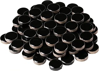 Circles Mosaic Tiles Stained Glass, Circle Shape Ceramic Mosaic Making with Handmade for DIY Art Crafts，Home Decorations -About 42Pcs 100G(0.22LB) (Black)​