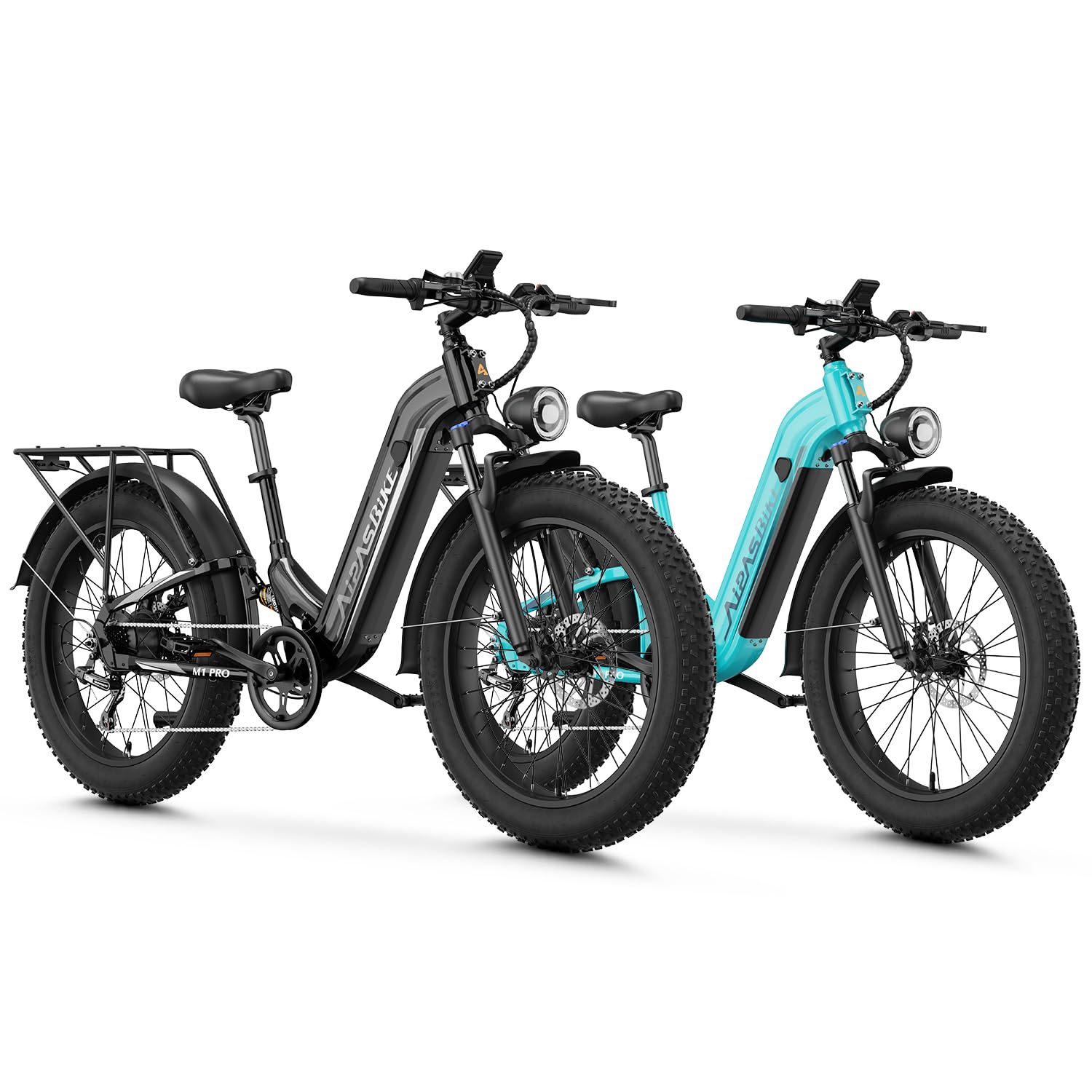 Aipas M1 Pro Electric Bike for Adults, 26 x 4 Fat Tires, 48V 17.5Ah Battery