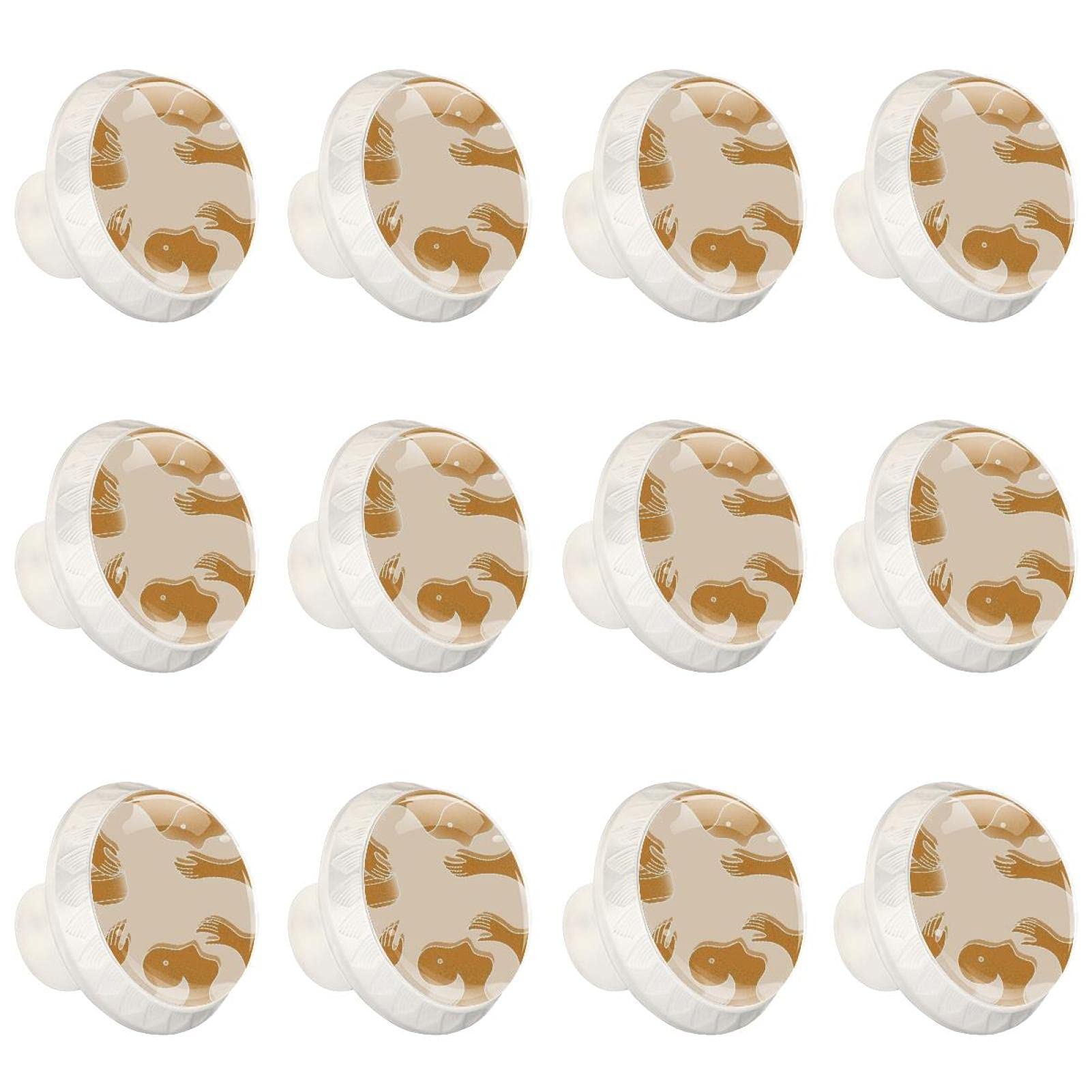 Boutons décoratifs ronds pour armoire au style abstrait élégant
