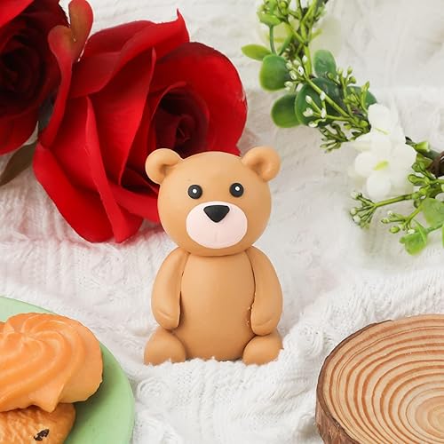 Miniatura 4 de Decoración para tartas de oso de peluche, 2.8 x 1.8 pulgadas/2.8x1.8 in, oso de peluche, decoración de pasteles para baby shower, aniversario,