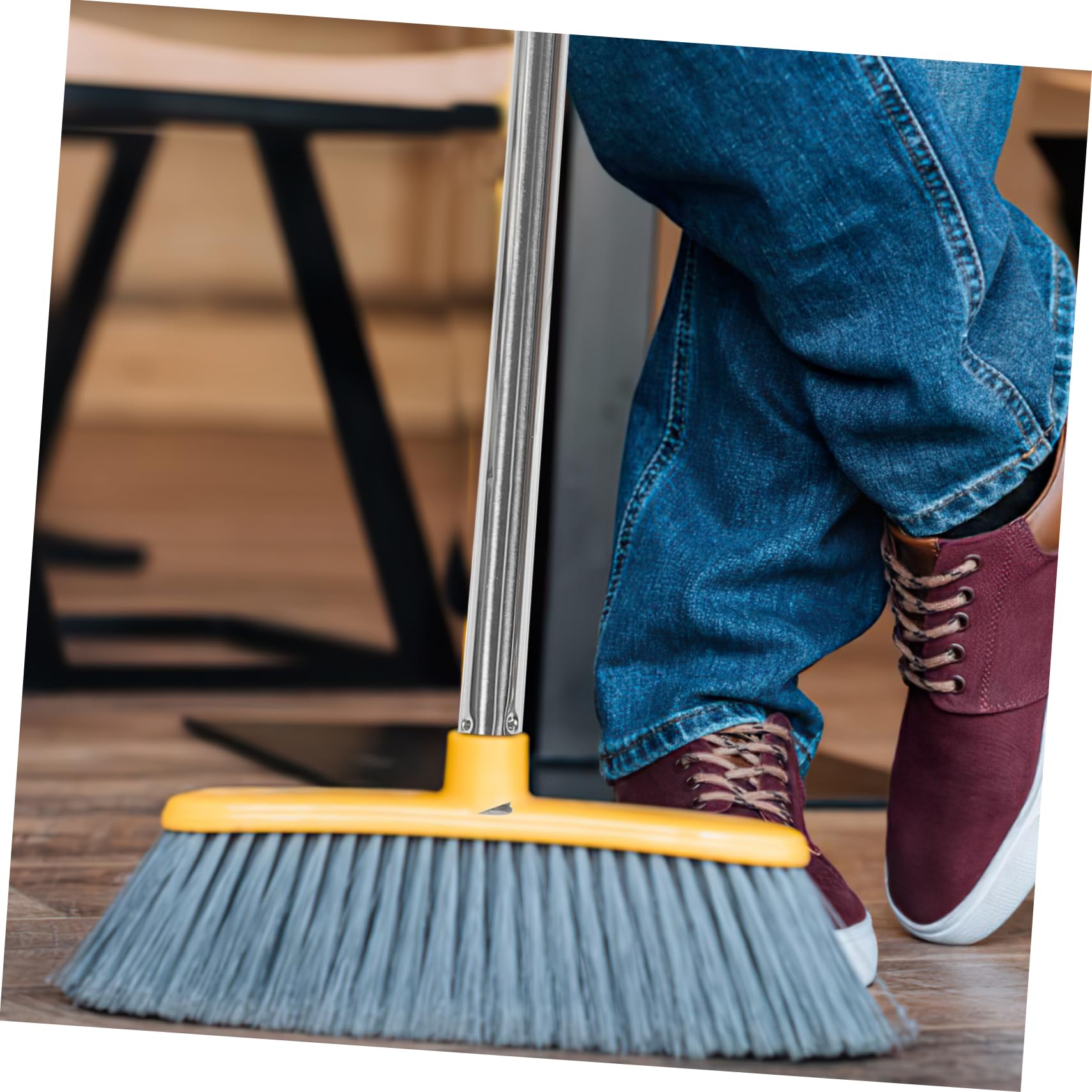 OUNONA Broom Handle Replacement Stick for Floor Cleaning Multi Functional Dust Broom Pole with Assembly for Home and Office Use