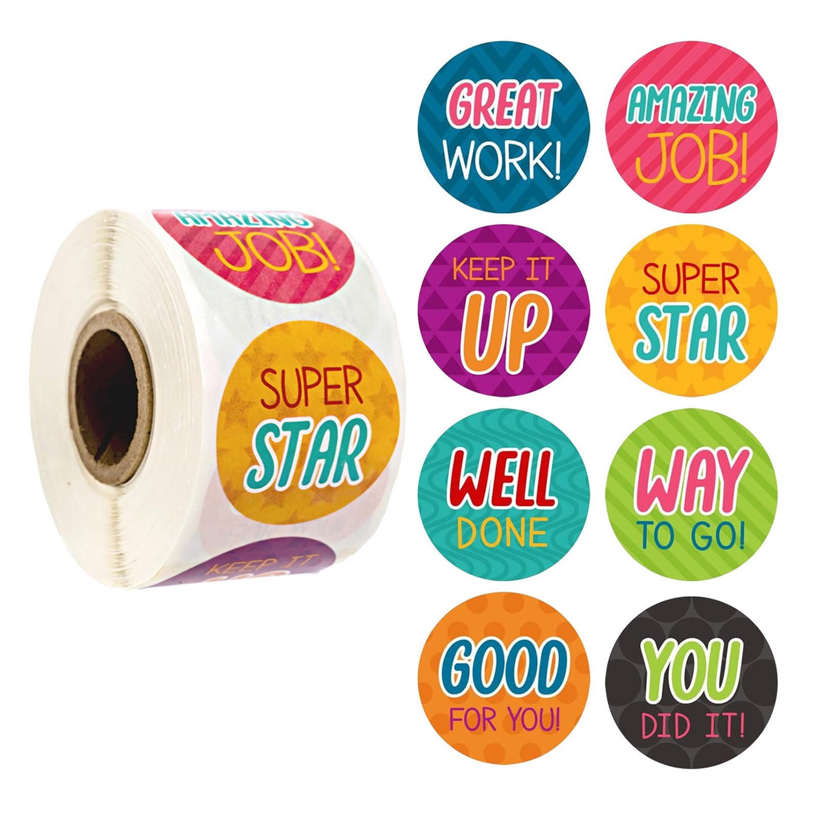 Xjdzineq 500 Pcs Motivational Sticker Labels Incentive Reward Encouraging Decorative Label Motivational