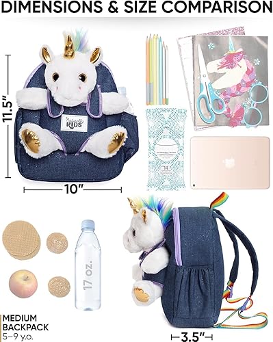 Miniatura 3 de Naturally KIDS - Juguetes de unicornio morado para niñas de 4 a 6 años, mochila de unicornio para niños pequeños