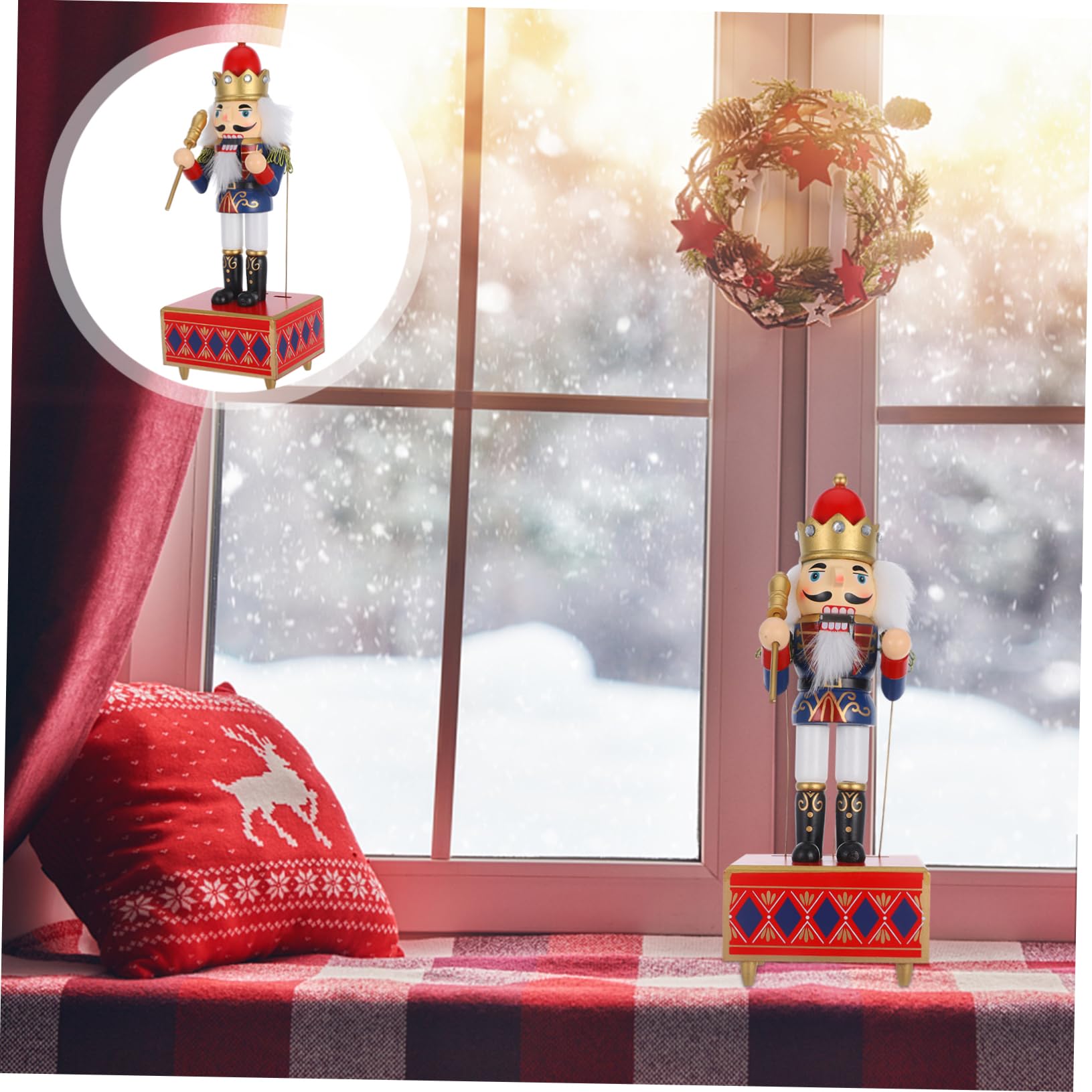 ABOOFAN Musical Box 32cm Weihnachten Musik Box Wind Elegante Für Wohnzimmer