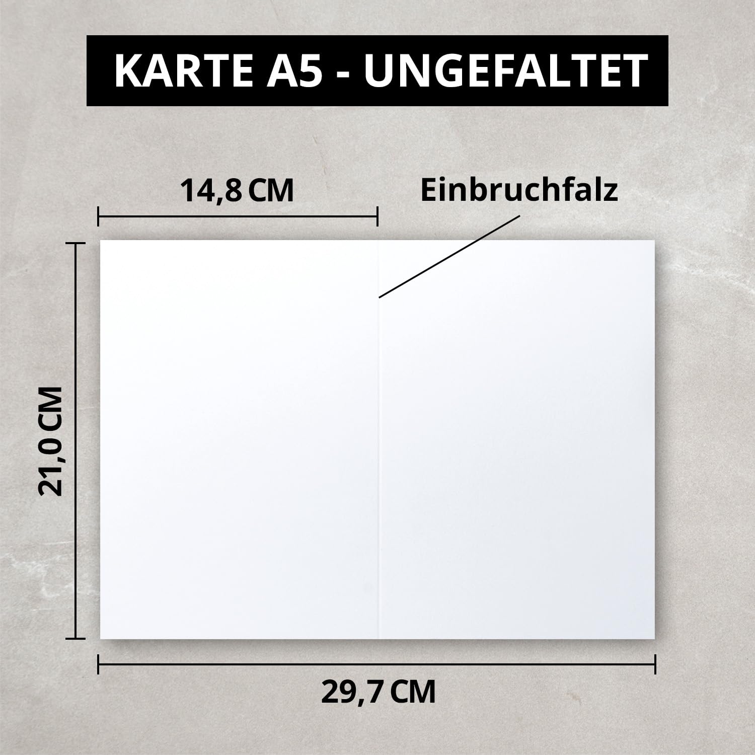 Zestaw 100 kartek składanych DIN A5 w kolorze białym (białym) z kopertami DIN C5 z samoprzylepnymi naklejkami wraz z pasującym papierem wkładanym – na duże zaproszenia i kartki na urodziny lub ślub