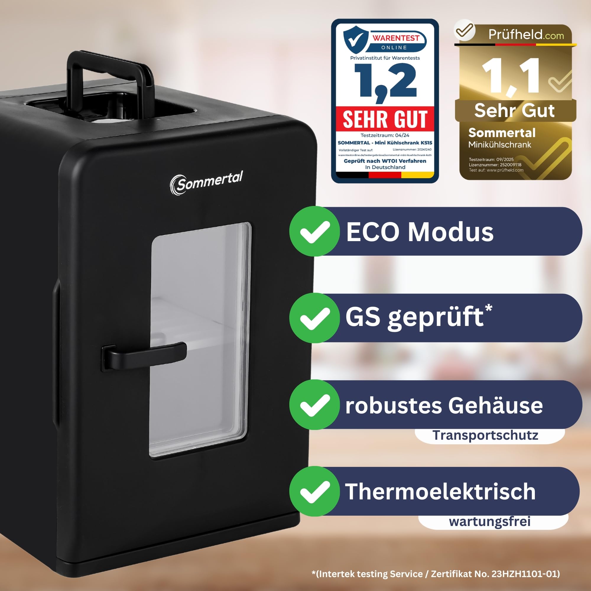 COSTWAY 2 In 1 Mini Kühlschrank, 15L Kühlschrank Klein Mit Kühl