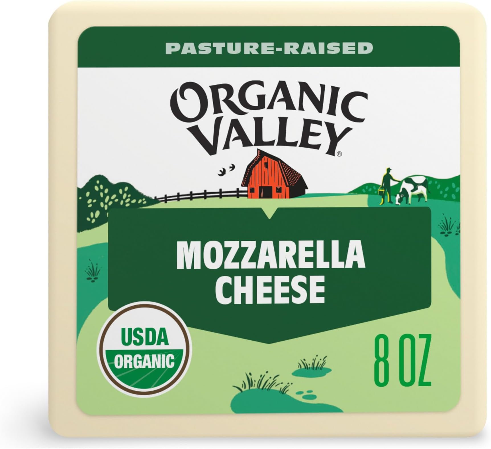 Organic Valley Low Moisture Part Skim Organic Mozzarella Cheese Block