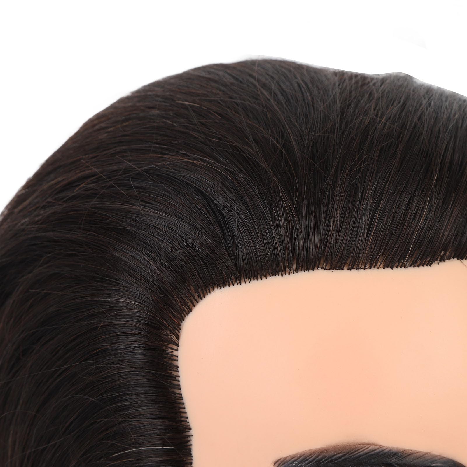 Męski manekin z żywicą brodą PCW realistyczny fryzjer męski trening do stylizacji włosów salon trening czarny