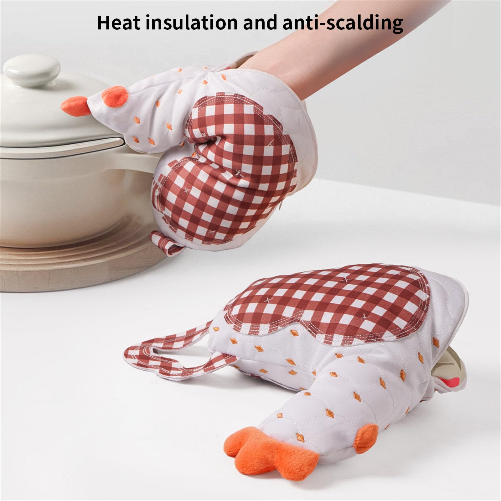 Guanti termici riutilizzabili per padelle calde, isolamento termico, accessori da forno in misto poliestere, perfetti per cucinare, campeggio, guanti da forno resistenti al calore