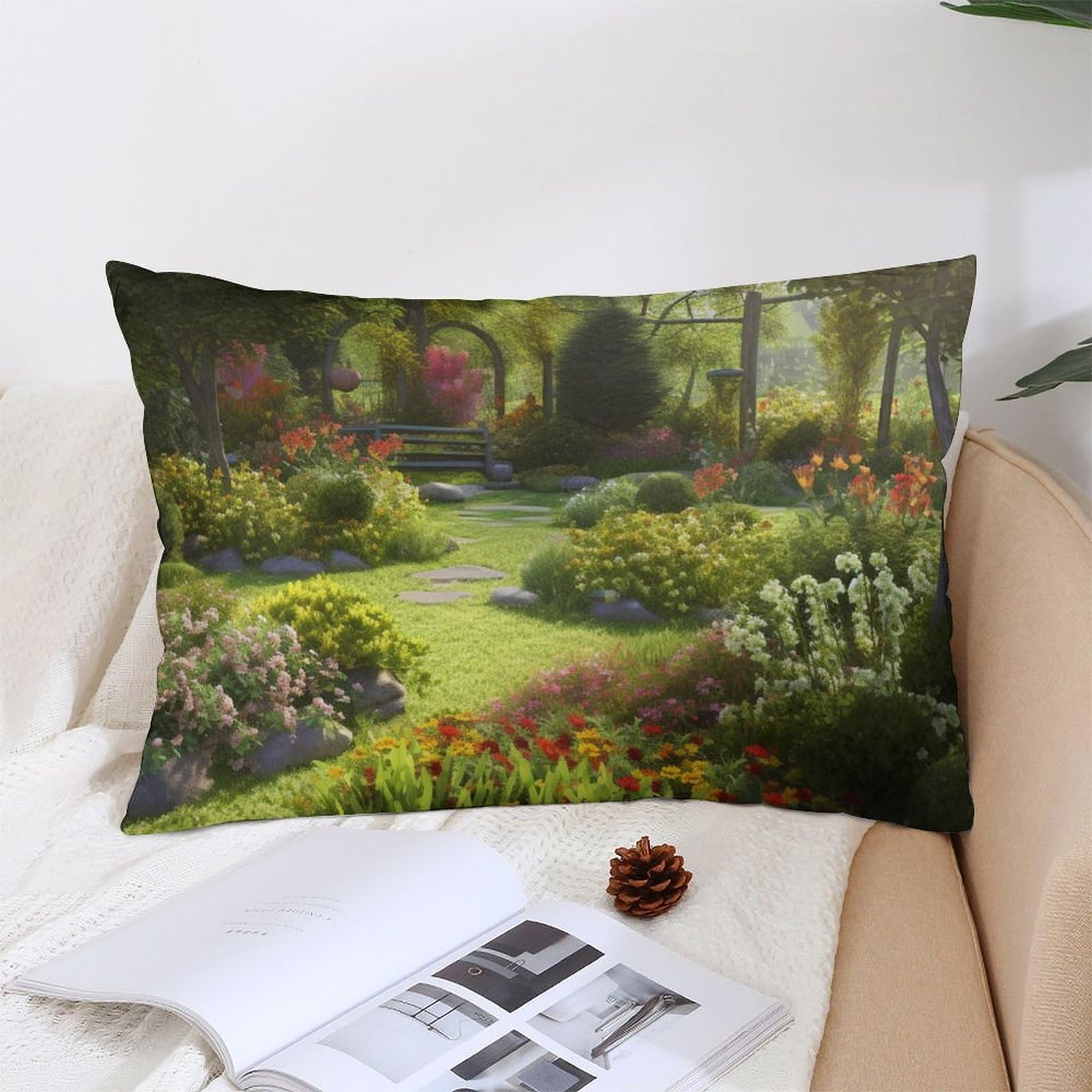 NTVOWPZO Decoration Throw Pillow Covers 12 "x20 Pillowcases Covers Spring Garden Soft Pillowcases Modern Farmhouse Home Decor Sofa Cushions Covers for Couch Bed Living Room