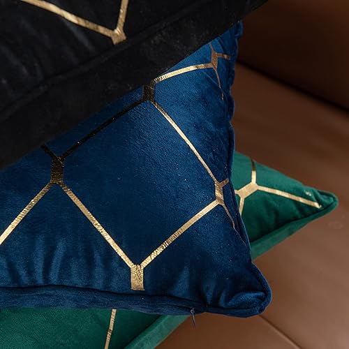 Miniatura 8 de WACOMECO Fundas de almohada plateadas, paquete de 2 fundas de cojín decorativas de terciopelo suave para sofá, decoración del hogar, verde