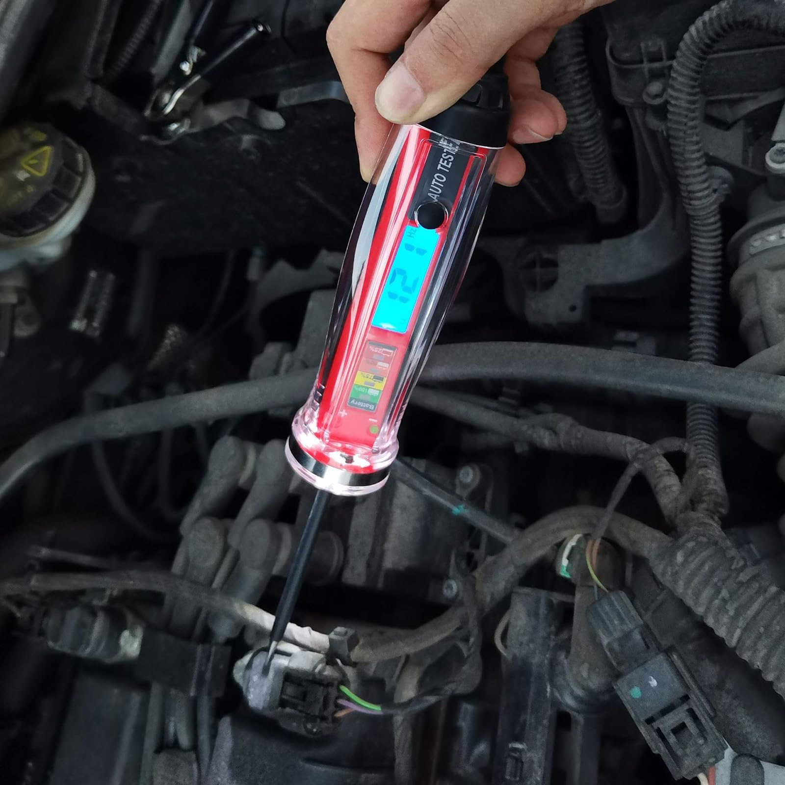 Circuito automobilistico tester batteria con filo a molla esteso Sonde diagnostiche automatiche Penna prova Tensioni per camion Strumento diagnostico per auto