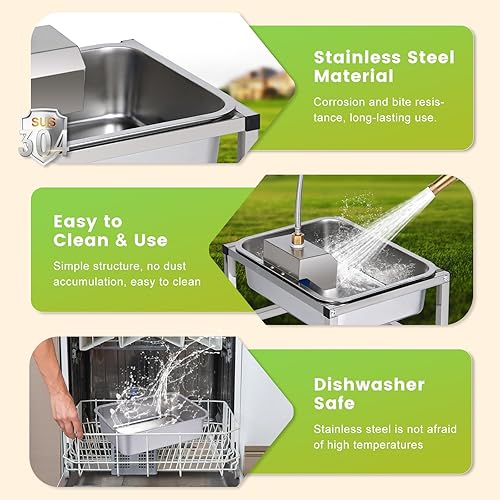 Miniatura 7 de Dispensador automático de agua para perros de 3 galones para razas grandes, cuenco de agua elevado para perros grandes con soporte elevado de acero