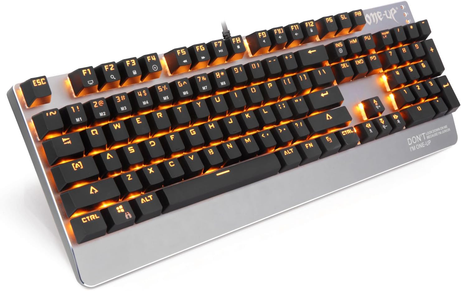 Mechanical Keyboard, Waterproof Blue Switch 104 Keys LED Backligh Full Anti-ghosting Tenkeyless Gaming Keyboard with Shortcut Key,Key Cap Puller and 4 spare blue switches for Gamers Programmers Typists