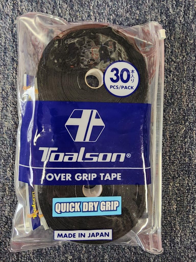 Toalson Quick Dry Grip Overgrip 30 Pack Black