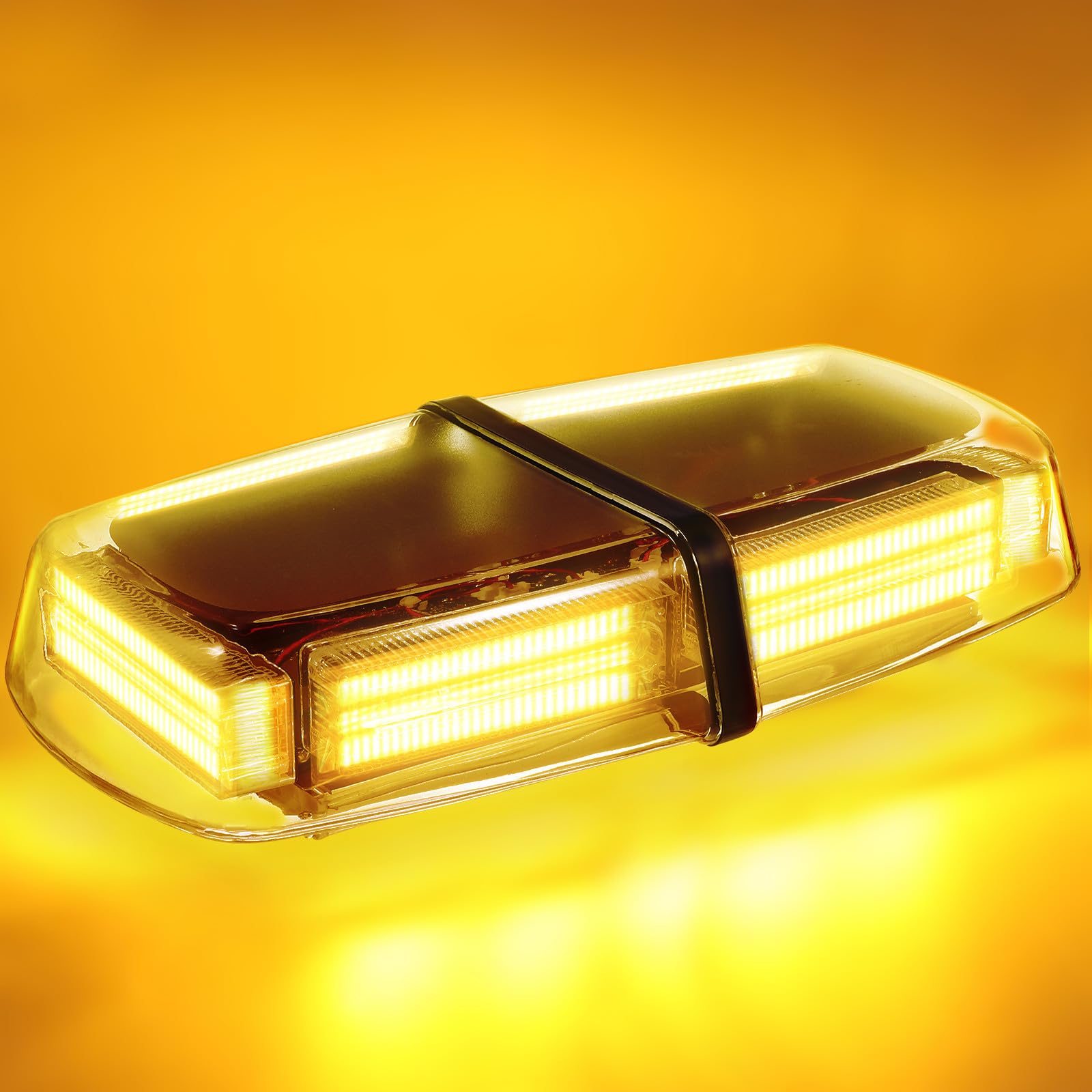 DOITOOL Feu Clignotant LED de Toit pour Voiture avec Base Magnétique, Haute Luminosité, 15 Modes Stroboscopiques, Résistant aux Rayures, pour Avertissement de Danger