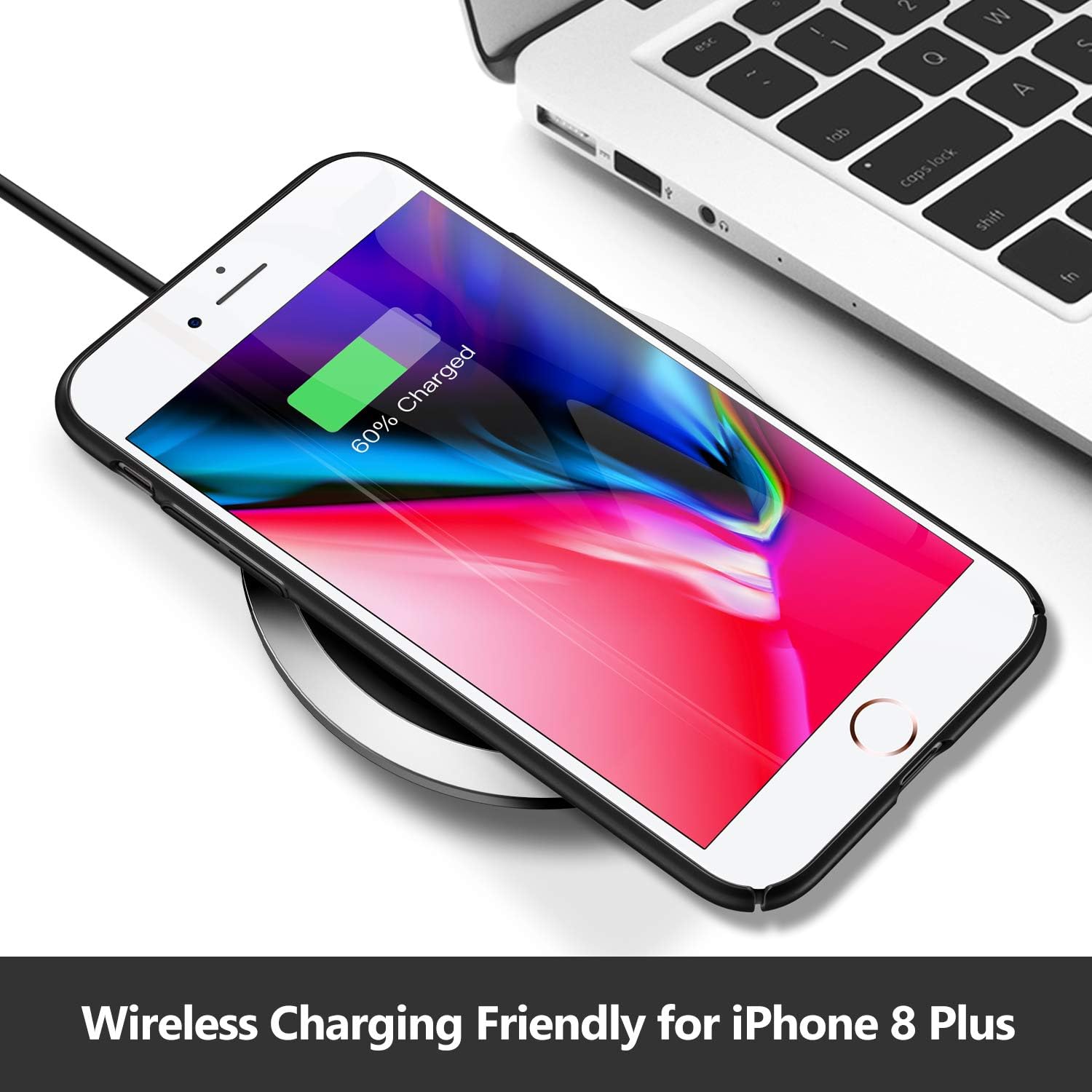 TORRAS Slim Fit Compatible for iPhone 8 Plus Case/iPhone 7 Plus Case, Hard Plastic PC Ultra Thin Phone Cover Case with Matte Finish Coating Grip, Black