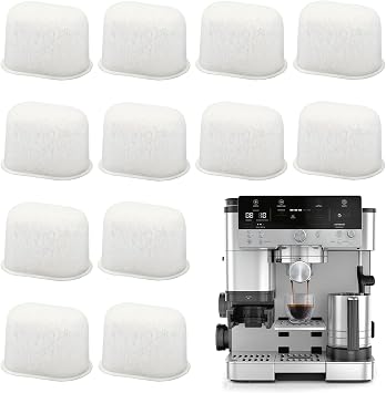 12 Pack Water Filter Inserts for Ninja Luxe Cafe Accessories, Charcoal Filter Replacement Compatible with Ninja Coffee Machine