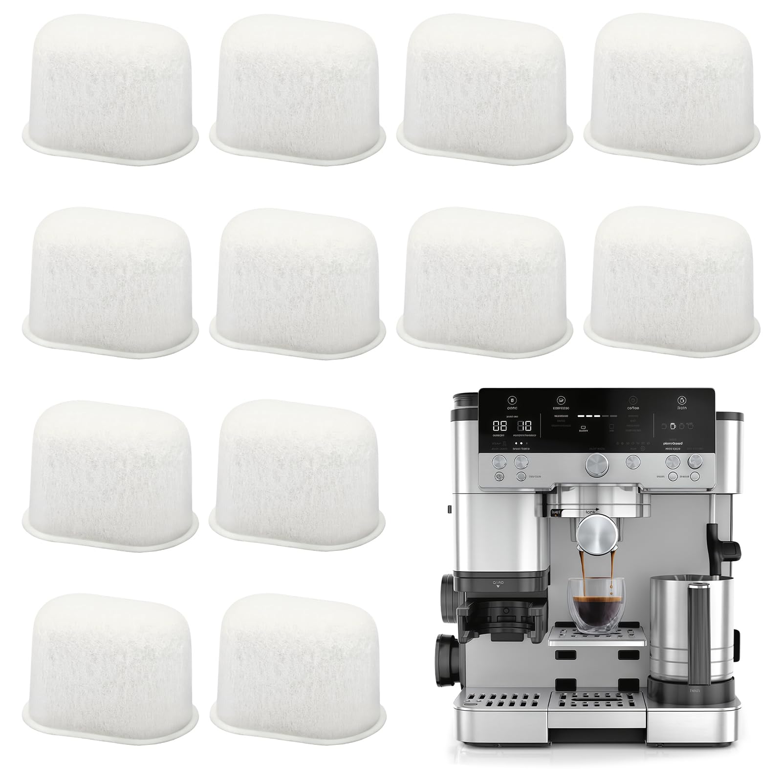 12 Pack Water Filter Inserts Compatible with Ninja Luxe Cafe ES601 ES701 — image 1