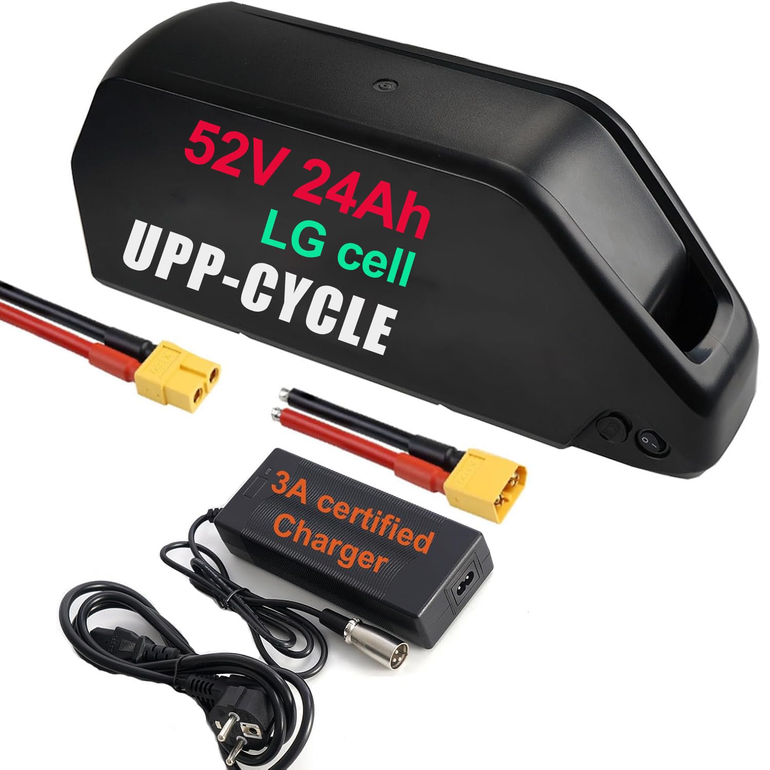 E-Bike Akku 36V/48V/52V – LG Li-Ionen-Zellen, Für 0-1500W
