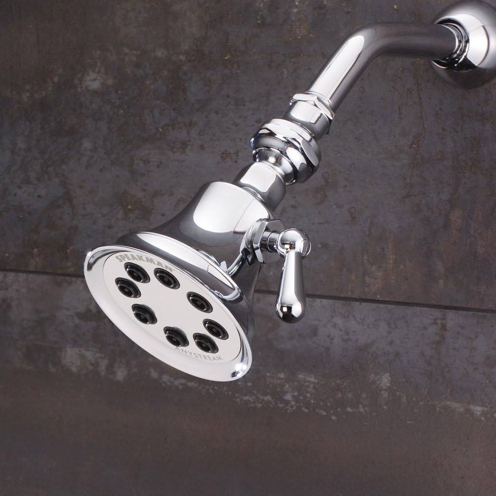 Speakman Retro S-3015 8-Jet Shower Head, 2.5 GPM, Polished Chrome