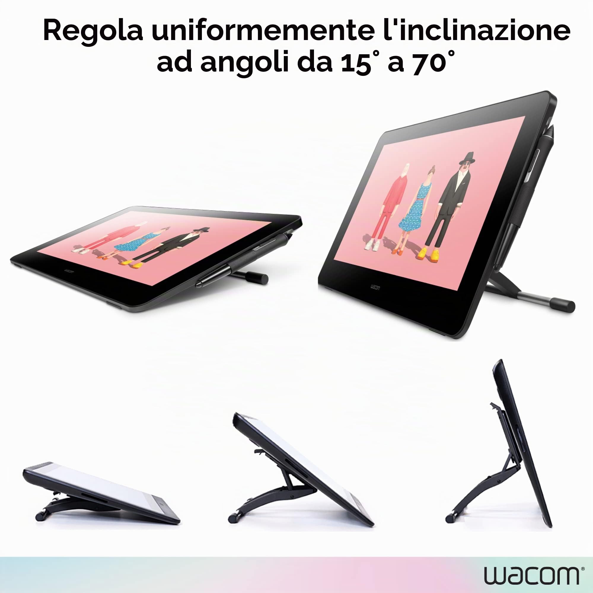 Wacom ACK620K supporto da tavolo per Tv a schermo piatto 39,6 cm (15.6") Libera installazione Nero
