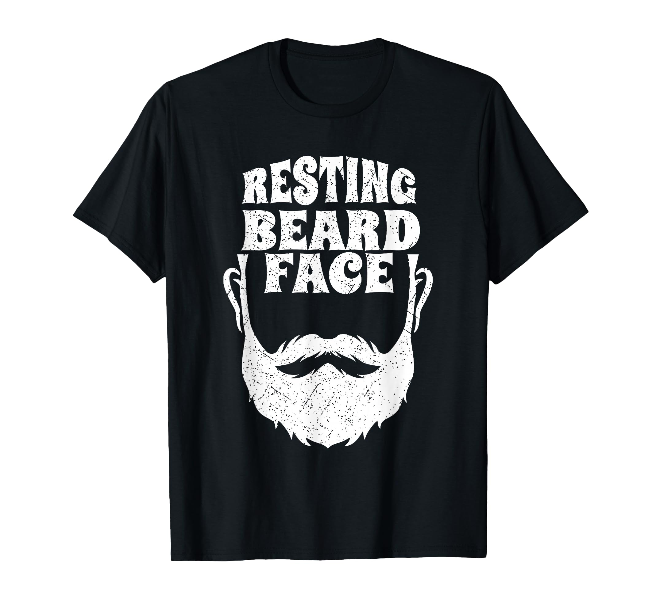 Vintage Distressed Resting Beard Face Funny Beard T-Shirt
