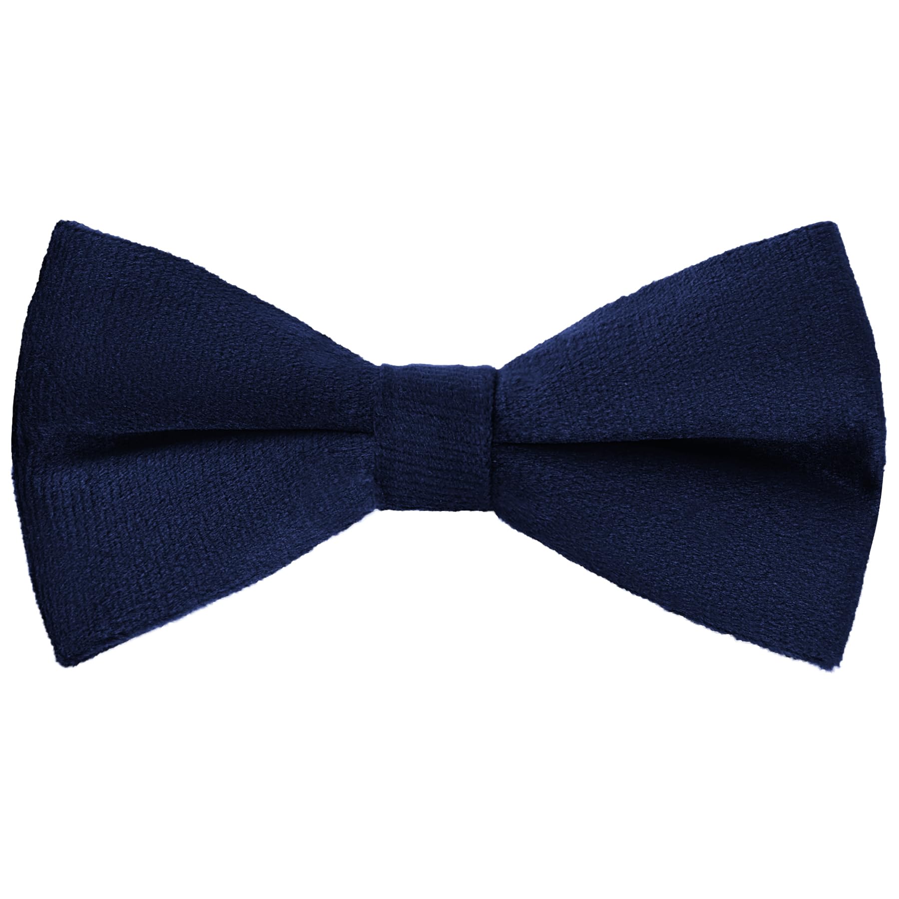 Bskifnn Velvet Kids Bow Tie Classic Solid Color Bow Tie Adjustable Neck Bowtie for Kids Wedding Party (Navy Blue)