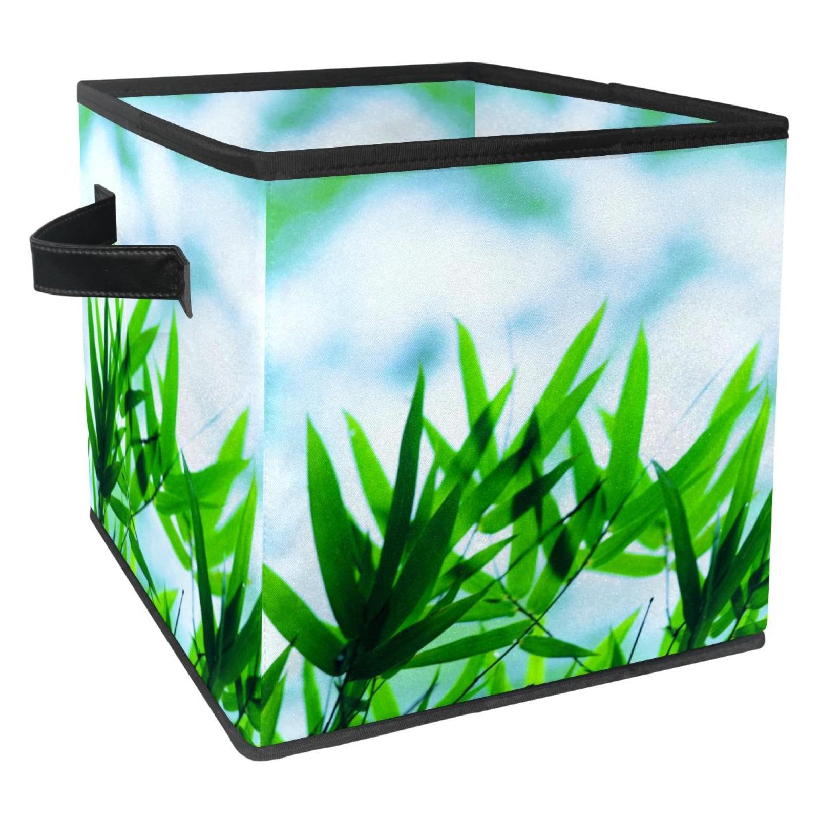 Boîte de rangement en tissu avec poignées solides et design pliable