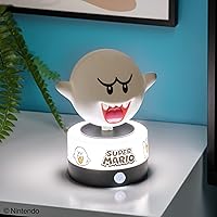 Vista 2 de Paladone Super Mario Boo Guardia de Habitación con Sensor de Movimiento y Luz Nocturna, Lámpara LED con Licencia Oficial de Nintendo y Alarma