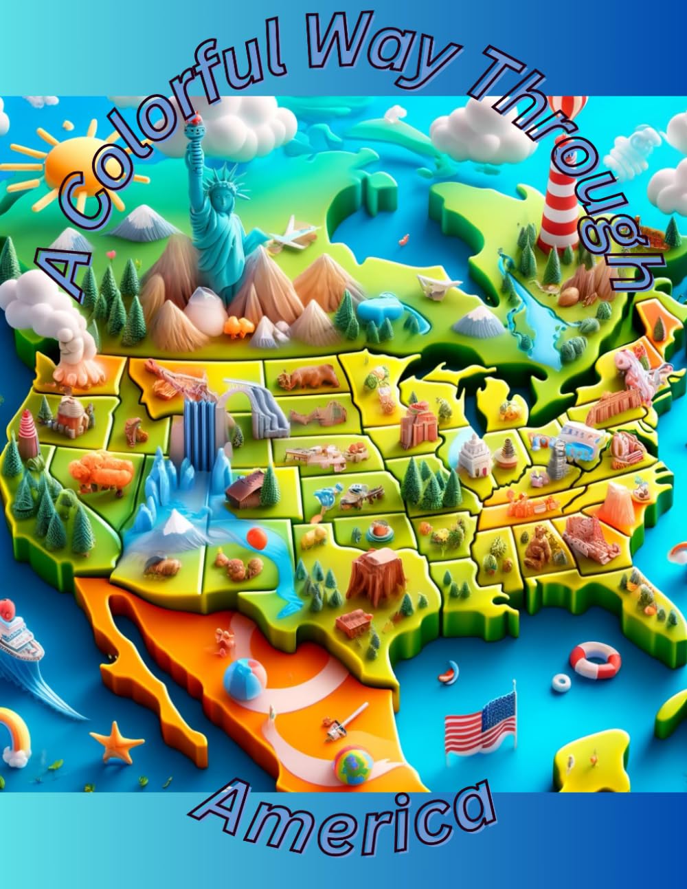 A Colorful Way Through America: Explore, Learn, and Create! (World Explorer Coloring & Activity Books)