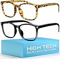 Vista 11 de Livho - Paquete de 2 lentes de bloqueo de luz azul para computadora, lectura, juegos, televisión, teléfonos, lentes para mujeres y hombres, *B5