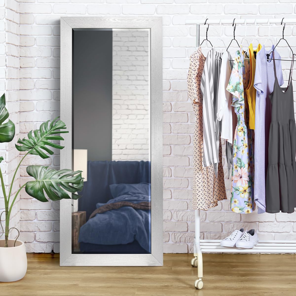 Espejos Decorativos De Pared - Espejo De Pared En Fora De Lágria Pequeño Con Arco De Adera Natural, Espejo Colgante De Pared Irregular, Espejos Decorativos De Pared Estilo Granja Para Doritorio, Baño