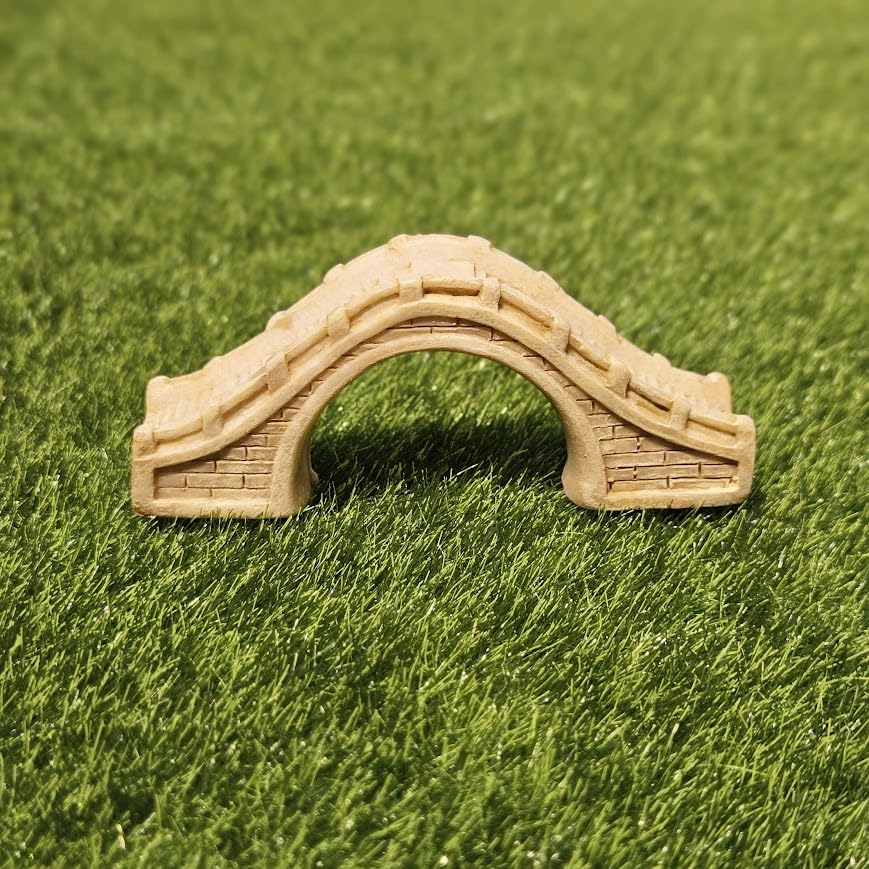 Image of Miniature Resin Bridge Set of 2 for Fairy Garden, Terrarium & Dollhouse, Mini Garden Bridge Decoration for Bonsai, Succulent Pot, DIY Craft & Gift