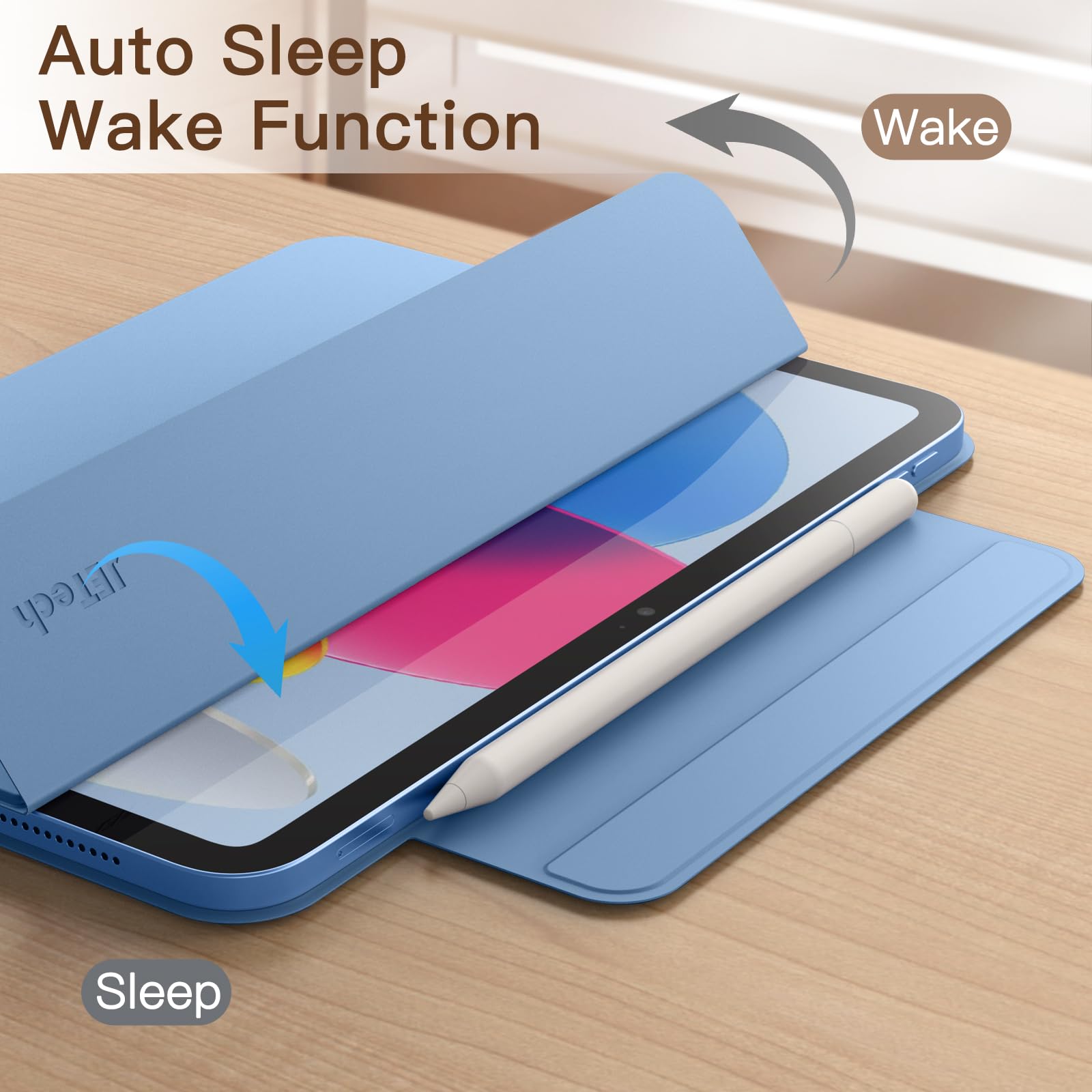 Custodia a libro magnetica intelligente per iPad A16 (11a generazione 2025) e iPad 10a generazione 2022, custodia ultra sottile e leggera per iPad-11, iPad-10, supporta Touch ID e accensione e