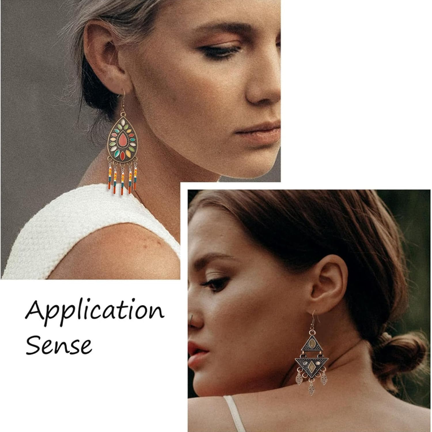 Ipotkitt 20 Pcs 10 Styles Antique Style Chandelier Components Links Boho Enamel Earrings Connector Charms with Crystal Rhinestone for DIY Jewelry Making - Image 6