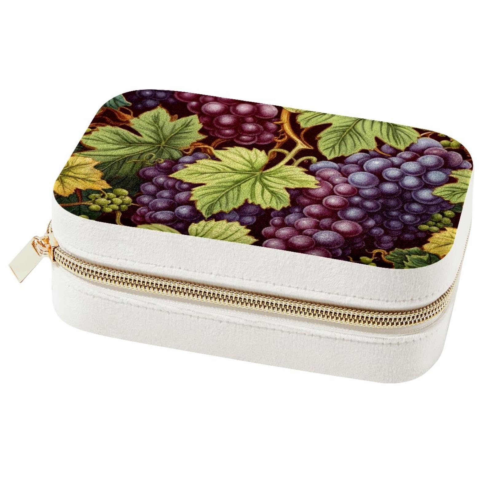 Boîte à bijoux portable raisin : cadeau demoiselles d'honneur et filles