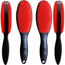 ezclean 4Pack Red Color Lint Brush for Clothes Furniture Couch, Lint Brush Pet Hair Remover for Clothes Brush, Reusable Lint Brushes for Pet Hair,Velvet Brush, Pet lint Brush, Fabric Brush